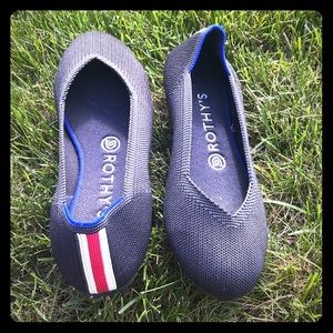 Rothy’s Charcoal Gray Heel Stripe slip-on